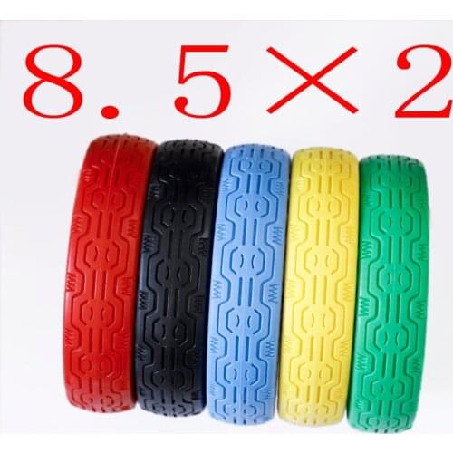 For Xiaomi Mijia M365 & pro Electric Scooter Tires 8.5x2 Solid Tyres Shock Absorber Non-Pneumatic Damping Rubber Tyre Multicolor