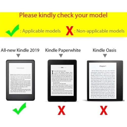 2021 Cross Pattern Ultra-Thin E-book Case Magnetic PU Leather Flip Stand Protective Cover for Amazon All-New Kindle 10th 2019 6"