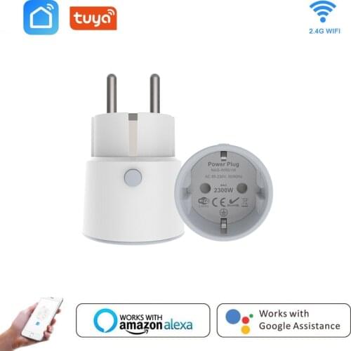 10A EU Smart Wifi Power Plug With Power Monitor Smart Home Wifi Wireless Socket Outlet Works With Alexa Google Home Tuya App