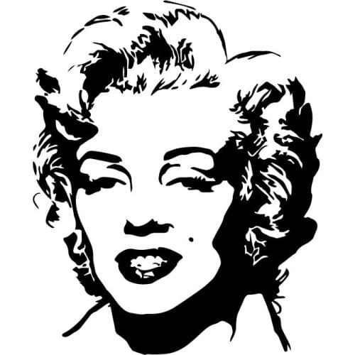 13.4CM*16.4CM Marilyn Monroe Fashion Car Sticker Decor Vinyl Car Styling Decal