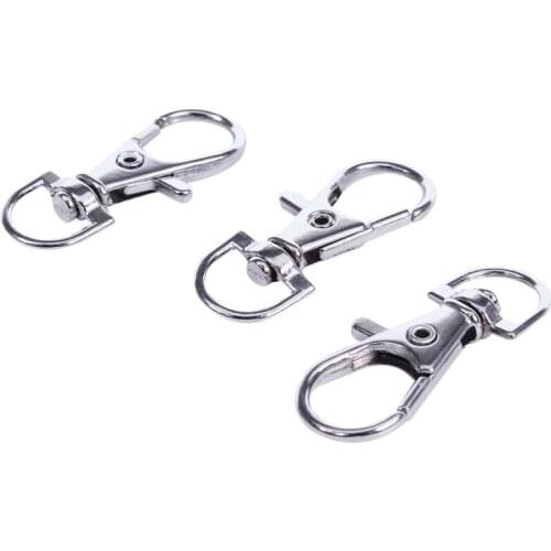 20Pcs Metal Lobster Trigger Swivel Clasp Hooks Clip Buckle Jewellery Making Arts Crafts Key Ring Keychain 35mm