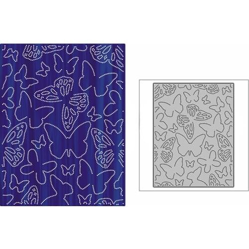 New Dotted Butterflies Blessing Background Panel 2021 Metal Cutting Dies for DIY Scrapbooking and Card Making Embossing Craft