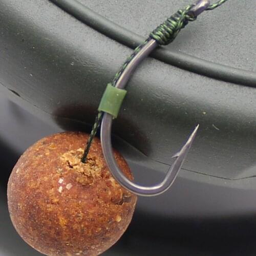 30PCS PTFE Coated Carp Fishing Hooks High Carbon Steel Fishhooks Grey Barbed Curve Shank Gripper Style Sharp Carp Hooks