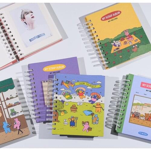 Glitter Cartoon 25 Pcs / 50 Pages White Paper Kids Scrapbook Book DIY Sticky Travel Memory Scrapbook Photo Album