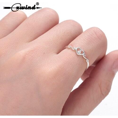 Cxwind Fashion Hearts Infinity Fusion Ring Love Rings for Women Engagement Wedding Charm Finger Rings Bijouterie Jewelry