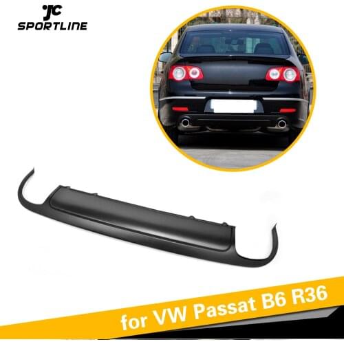 FRP Car Rear Lip Rear Bumper Diffuser Spoiler For VW Passat B6 R36 2007 - 2011