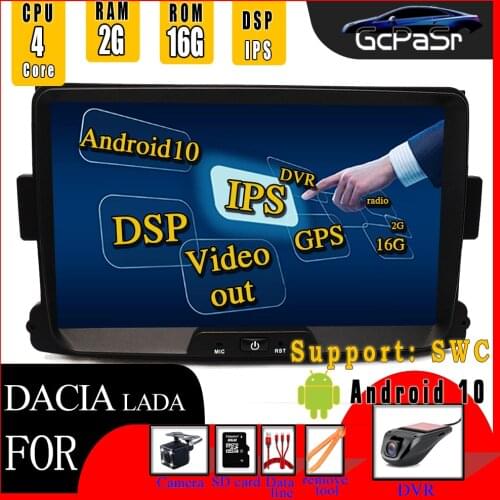 IPS DSP GPS Android 10 Car Radio For Dacia Lodgy Logan Duster Sandero Renault Captur/Lada/Xray head unit DVD gps navigation
