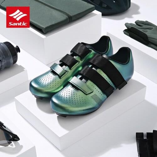 Santic Men Women Road Cycling Shoes Full Casual Breathable Profession Athletic Self-Locking Bicycle Bike Unisex Shoes