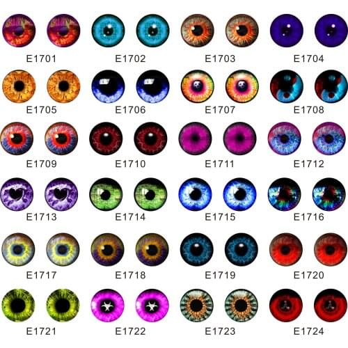 Glass eyes doll eye piece glass pupil simulation animal eye doll DIY 6mm~40mm jewelry accessories E1701~E1712