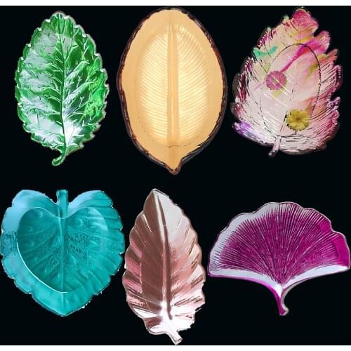 Leaft Shape Fruit Tray Silicone Mold DIY Handcraft Resin Casting Mold For Storage Dish Plate Making Ceramic Clay Mold Home Decor
