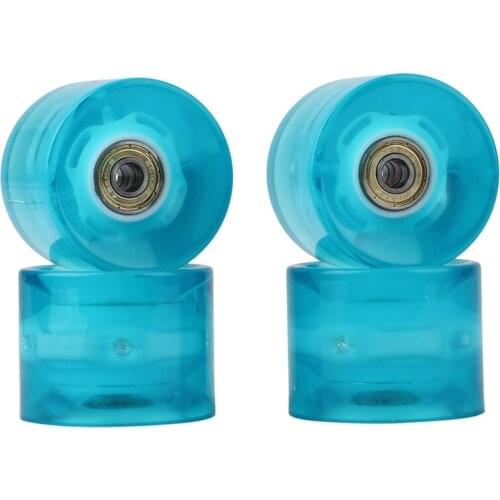 Hot-Skateboard Wheels 60mm 78A LED Light Replacement Longboard Wheels Cruiser Wheels with ABEC-9 608ZZ Bearings, 4 Pack