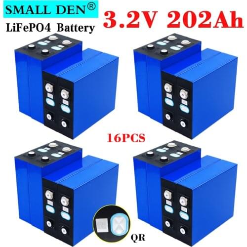 16pcs New 3.2V 200Ah lifepo4 Battery 3C Lithium iron phosphate cell DIY 12V 4S 24V 36v 48v Solar Storage Inverter EU US TAX FREE