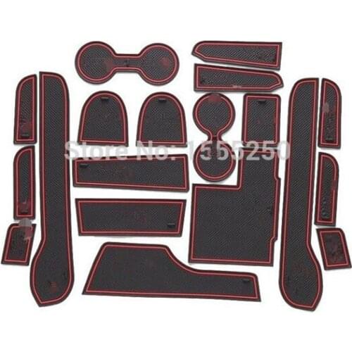 Non-slip Interior door pad,cup mat door gate pad for mitsubishi pajero sport 2014 2015,19pcs/lot,car styling