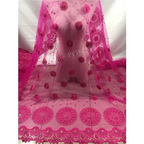 Nigerian beads lace fabric high quality lace flower embroidery goods high grade supplying from own wholesome factory YG-362