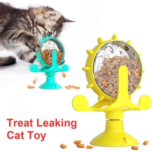Original Treat Leaking Cat Toy Interactive Rotatable Wheel Toy for Cats Kitten Dogs Pet Products Accessories for Dropshipping
