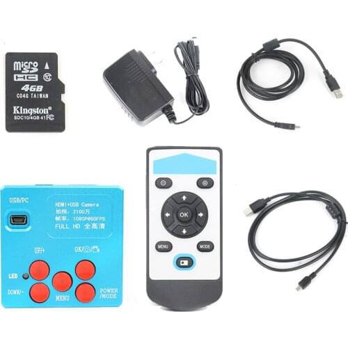 1920x1080 HD HDMI 21MP 1080P Industrial Video Microscope Camera 60FPS 2K TF Video Recorder C-Mount Camera For PCB Soldering