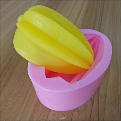 DIY carambola fruit Food-grade handmade silicone soap candle cake decoration mold