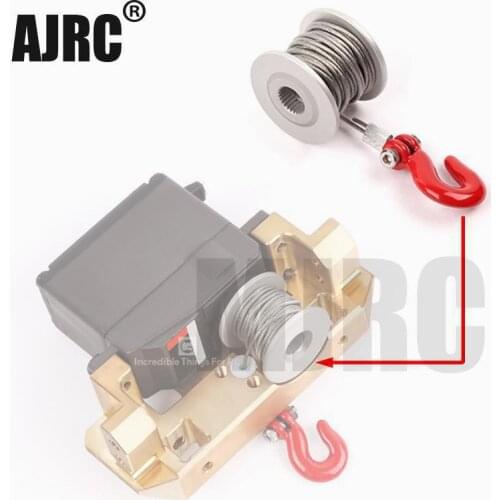 25T Steering Gear Servo Winch Wheel Steering gear front For 1/10 RC Crawler Car TRX4 TRX-6 D90 D110 Axial Scx10II 90046 VS4 RR10