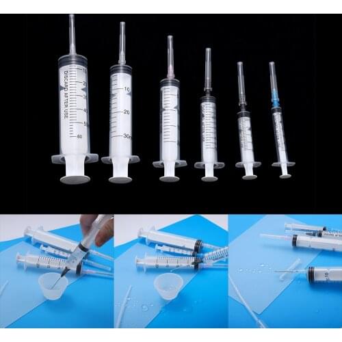 1Pcs 3-60ml Syringe with Dispense Needles Liquid Injection Pipette Tools for Silicone Mold UV Epoxy Resin Craft Jewelry Making