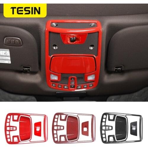 TESIN Car Roof Reading Light Lamp Decor Cover For Ford F150 Car Rear Small Window Switch Button Decor Cover For Ford F150 2015