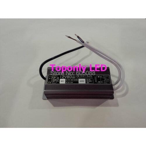 High Quality ip67 80w led transformer ac to dc12v/24v led adapter driver for strip/bar/module lighting,50pcs/lot free shipping