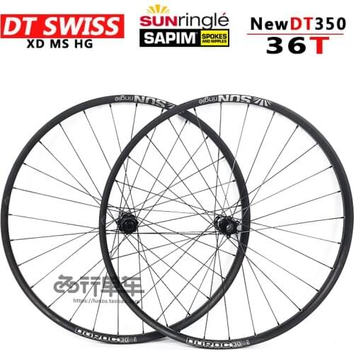 New mtb dt swiss 350 wheel 12 speed sun durac 30MM width 32h 110x15mm 148x12mm 27.5 29er xc mountain bike set thrust 148mm