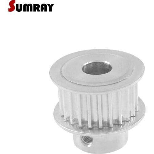 SUMRAY 3M 24T Synchronous Wheel Pulley 5/6/6.35/7/8/10mm Inner Bore Timing Gear Pulley 11mm Belt Width Timing Belt Pulley 2pcs
