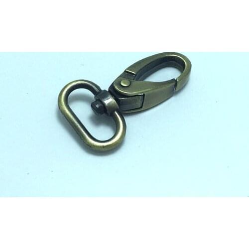 1 Inch Antique Brass Trigger Snap Hook , Lobster Swivel Clasps