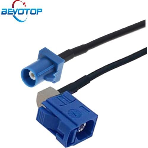 1PCS RG174 Coaxial Pigtail Blue FAKRA C Female to Female F/F Auto Navigation Car GPS Antenna Extension Cable 15CM 30CM 50CM 1M
