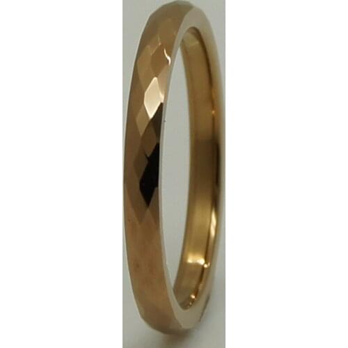 2mm width difficult multi facet hi-tech scratch proof brown plating wedding tungsten ring 1pc