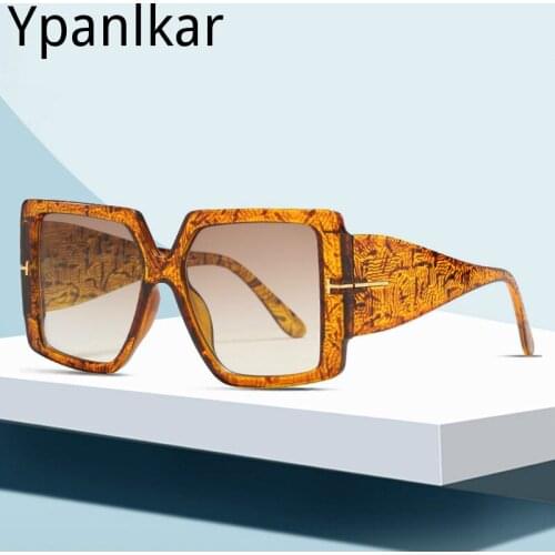 2021 Sunglasses Women Square Frame Brand Designer Retro Sun Glasses Unisex Square Brown UV400