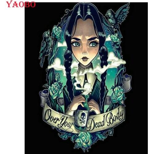 5D DIY Diamond Painting cartoon girl Full Square Drill Resin Embroidery Diamond Mosaic cross stitch halloween decor gift