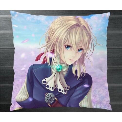 Anime Violet Evergarden Two Side 40x40cm Pillowcases Pillow Cushion Case Cover Violet Evergarden Cosplay Collection Gift P9