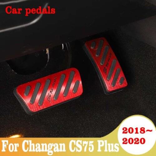 Auto Accelerator Brake Clutch Gas Fuel Footrest Pedals Plate Cover For Changan CS75 Plus 2018 2019 2020 Car Accessories