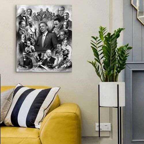 Great African American Men Print Poster Painting Poster Prints Canvas Wall Picture For Home Room Decor