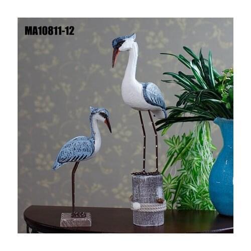 Wooden Seabird Mediterranean Nautical Miniature Model Home Decoration Accessories