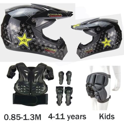 For 4-15 Years Children kids Hard Shell Body Protect Armor DH MX MTB Vest armor Knee Elbow Guard