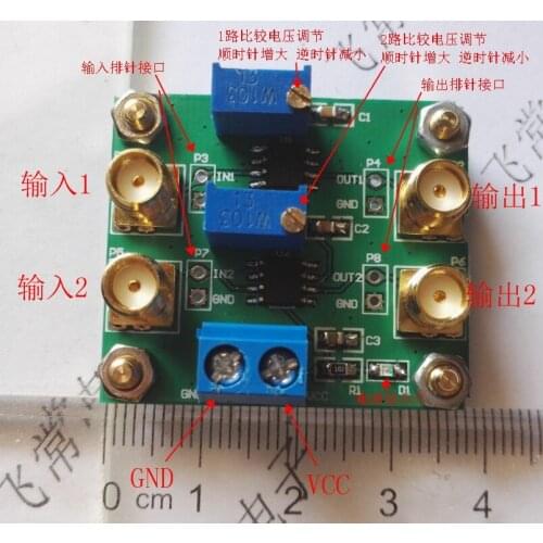 Dual Channel Ultra High Voltage Comparator Frequency Meter Front End TLV3501 Module Electronic Design Contest Module