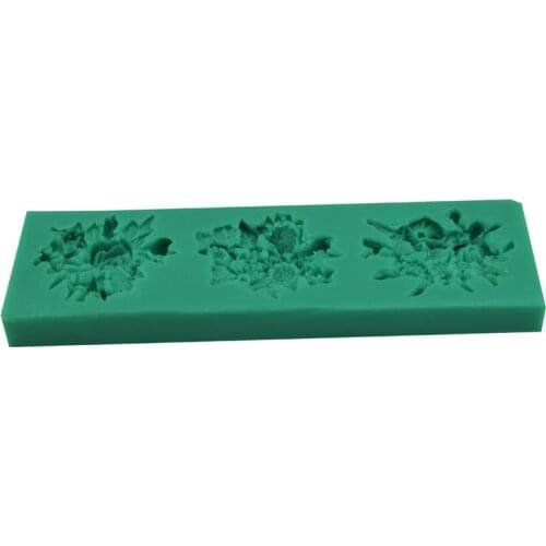 Rose sunflower bouquet mold fondant baking cake mold