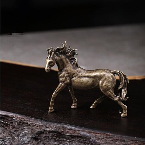 Handmade copper horse small ornaments solid brass horse to success creative home decoration crafts