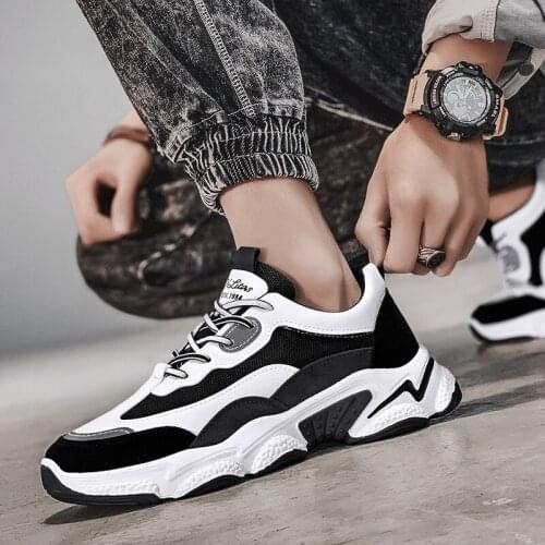 2021 new Korean version of mens fashion trend casual shoes thick-soled sneakers running shoes trend shoes tide shoes