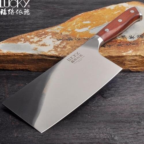 Cleaver Kitchen Knife German 1.4116 Steel Meat Cutter Chinese Butcher Vegetable Knife Rozar Sharp with Sandalwood Handle 52