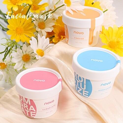 Natural Moisturizing Facial Mask Cleansing Pomegranate Pink Clay Mask Blackhead Remover Unclog Pore Sleeping Mask Face Skin Care