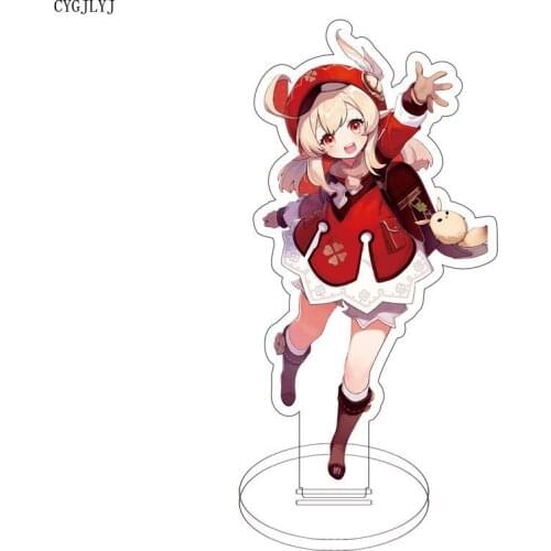 New Anime Genshin Impact Mondstadt Theme Jean Lisa Acrylic Figure Stand Model Plate Desk Decor Standing Sign Keychain Xmas Gifts