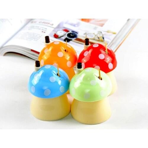 New pocket Plastic Mushroom Design Automatic Toothpick Holder dispenser Box 200pcs lin2310