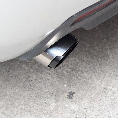 Single output straight side jet black stainless steel tail throat suitable for general vehicle