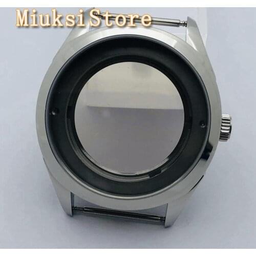 42mm sapphire glass polished stainless steel case fits NH35 NH36 automatic movement