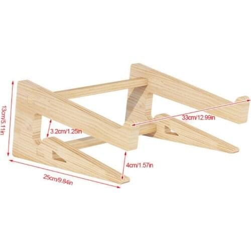 Wood Desktop Tablets Stand Cooling Non-Slip Notebook Holder Detachable Wooden Riser for Notebook Laptops 13 15'' Dropship
