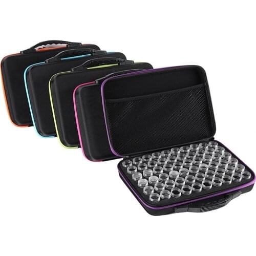 Top popular 15/30/60 Bottles Diamond Painting Box Accessories Tool Container Storage Box Carry Case Holder Hand Bag Zipper box