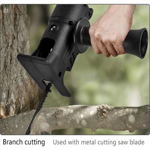 Portable Reciprocating Saw Adapter Electric Drill Modified To Electric Saws for Wood Metal Cutting Tool with 3 Saw Blade